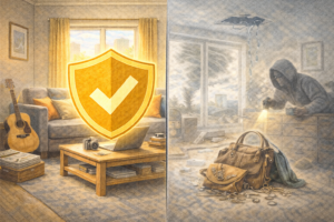 展示租房保险涵盖和不涵盖的内容的插图